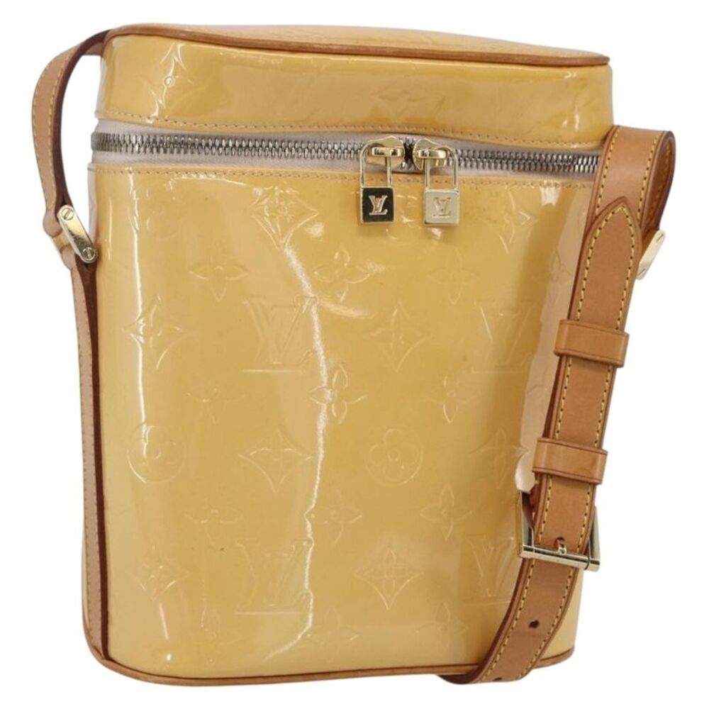 Louis Vuitton Vertical Taiga Leather Pink Patent_Leather Tote Bag Bag